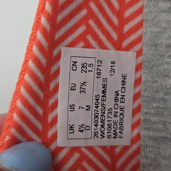 Clarks Cloudsteppers Orange Coral Step Glow Slip On Shoes Size 7 - Picture 10 of 10